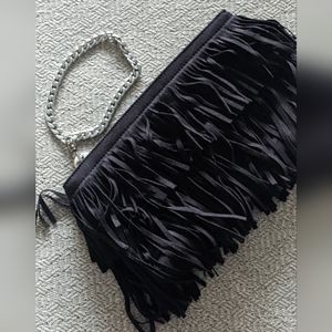 Express Black Fringe Bag